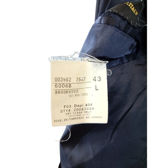 Loro Piana Brooks Brothers Blazer Mens 43L Brookwood Navy Blue Gold Buttons Wool - Picture 9 of 10